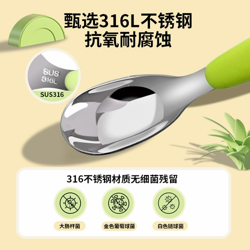 Слиток, ложка из нержавеющей стали, детская посуда для тренировок для прикорма для еды