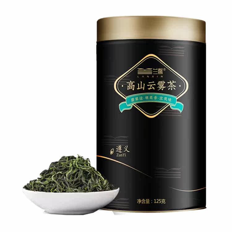 兰馨绿茶高山云雾茶新茶明前嫩芽125g 罐装一级