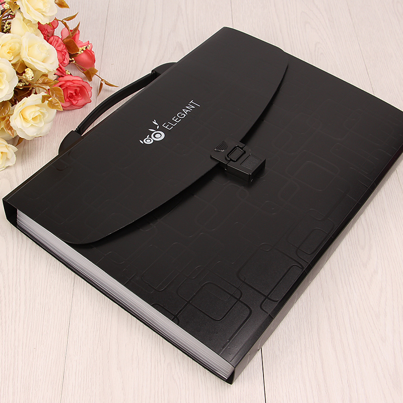 Kangbaiduo card bag multi-layer folder student A4 test paper folder bill folder storage bag portable file bag briefcase