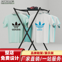 New Resistant KE Ady Three Leaf Central Island X Type of Show Rack Clothes Outdoor Show Shelves Sportswear Shelf Shelves