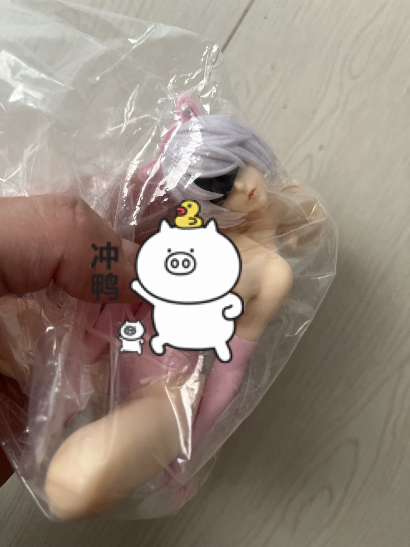 Domestic high-quality cat girl 2B anime beautiful girl figure squatting pink ornament model chassis desktop