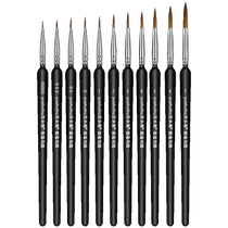 Digital oil painting brush special wolf hair art hook pen professional diy oil paint extra fine soft pen langhao manicure brush white drawing wolf howling acrylic set small oil brush painting watercolor face