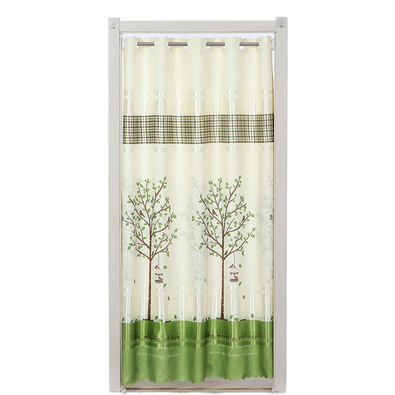 Punch-free door curtain, partition curtain, home bedroom curtain, windproof decoration, fitting room, bathroom, kitchen fabric curtain