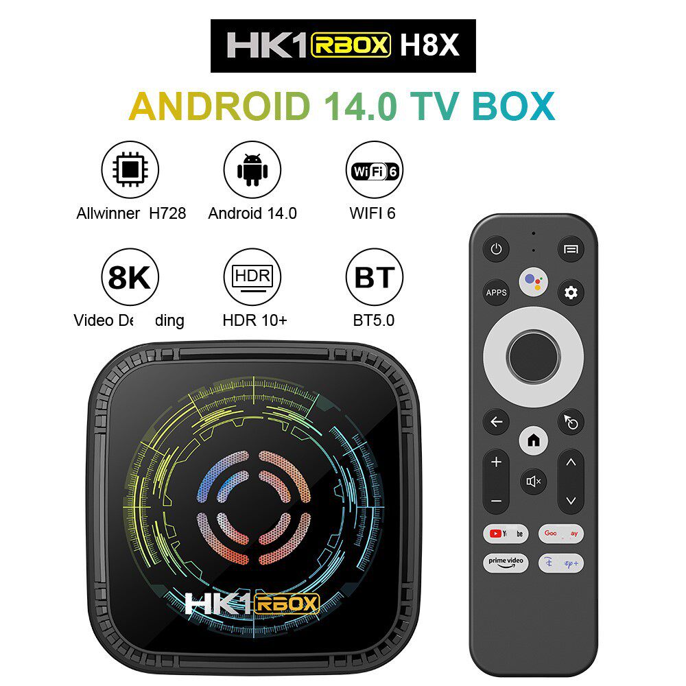 HK1 RBOX H8X Allwinner H728 Android 14.0 8K 1000M A55電視盒子到底強在哪？值得買嗎？