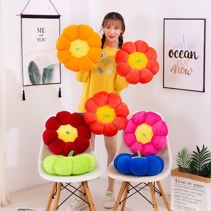 Sunflower cushion balcony hanging basket trio for a long time sitting untired Instrumental Butt Car Exam Special Pumpkin Cushion