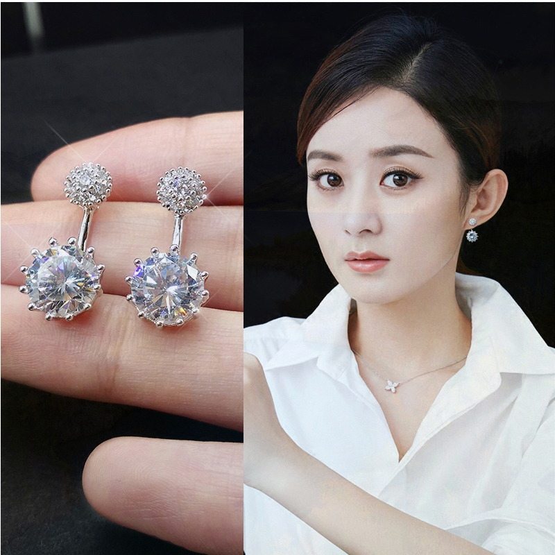 2021 new ear needle femininity Korean personality net red fashion simple sterling silver earrings 2020 earrings trend