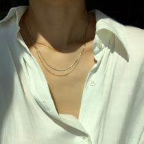 ins blogger European and American Jane about fine necklace Snake Bone Necklace Laminated Choker Fashion Collarbone Chain