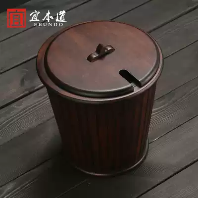 Bamboo Wood tea slag bucket tea bucket living room household tea filter drain bucket small waste bucket tea set accessories tea bucket