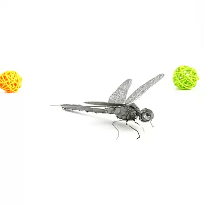 All metal new stainless steel DIY hand assembled model 3D nano three-dimensional puzzle gift Dragonfly ornaments