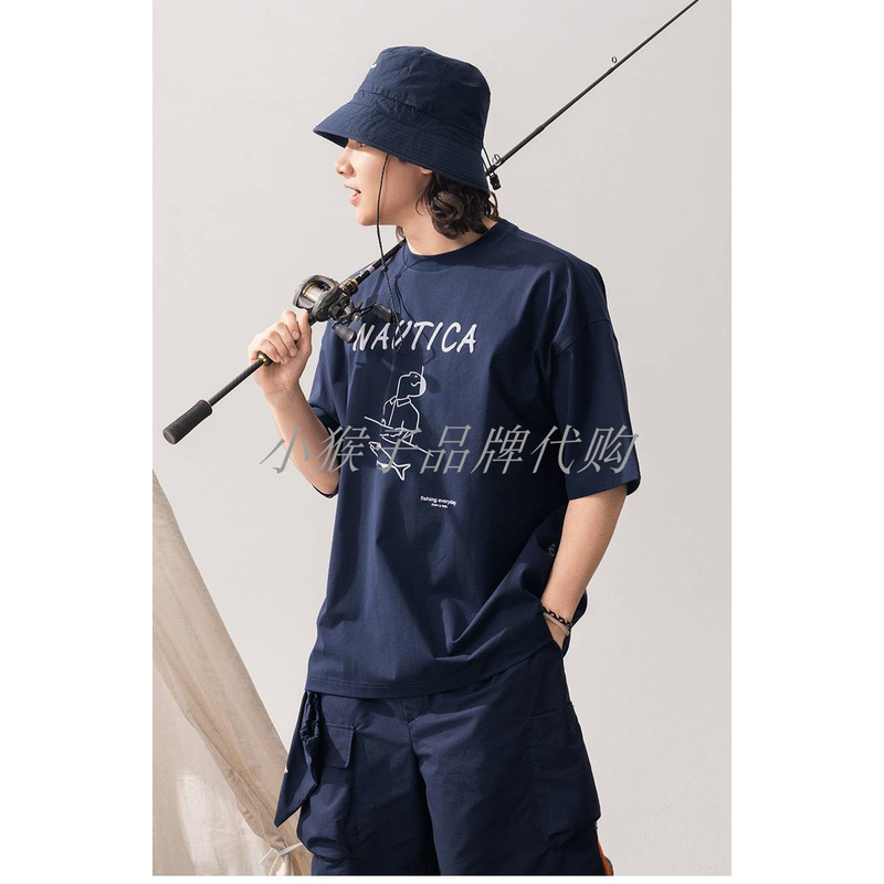 Nautica Whitesail White Sail Japanese Style Unisex Fun Short-Sleeved T-Shirt Tw5133