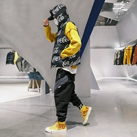 Áo khoác cotton nam 2018 mùa đông phiên bản mới của Hàn Quốc không tay hip hop trùm đầu áo cotton dày xuống áo vest nam cotton áo ba lỗ tập gym