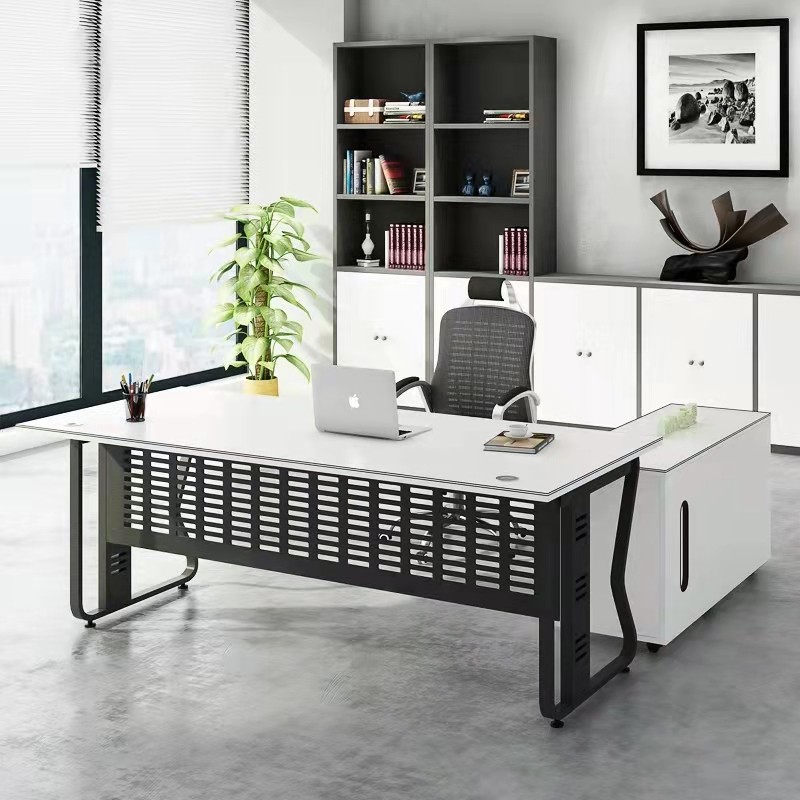 Guangzhou Office Furniture Modern Minimalist Company Big Bandae Single Desk Manager Table Manager Table Boss Table