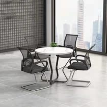 Desk reception simple modern small negotiation conference table and chair combination leisure reception round library reading table