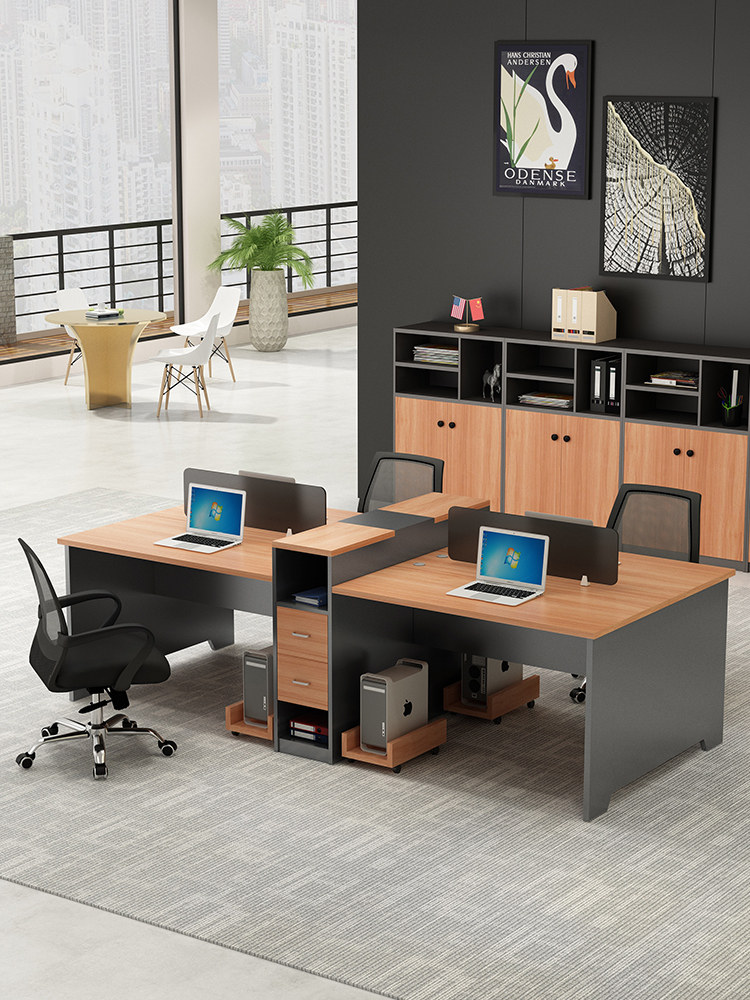 Staff office table and chairs Combined cassette employee position 4-four-position 6-six desk sub-brief modern furniture