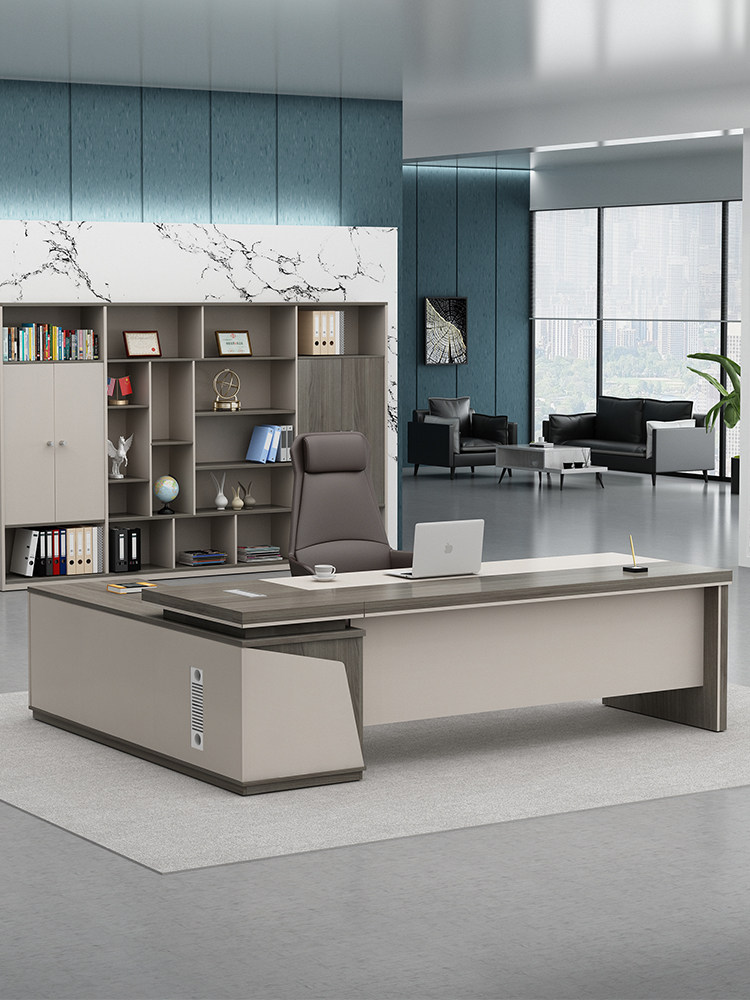 Boss Table Modern Desk Desk and Chairman Combined Office Furniture Side Cabinet President Table Single-person Table
