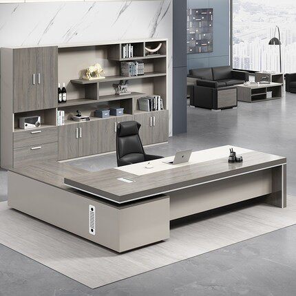 Boss Table Chairs Portfolio Minimalist Modern President Manager Light Extravagant Table Big Bandae Fashion Head Office Furniture