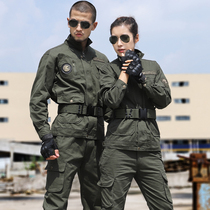 Autumn cotton army green camouflage uniforms mens suits labor protection training for womens thick scratch-resistant welding work clothing