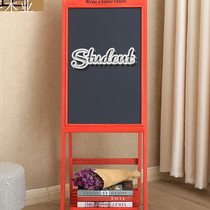 Solid wood bracket outdoor promotional display small blackboard household vertical flower stand shop menu poster advertising blackboard