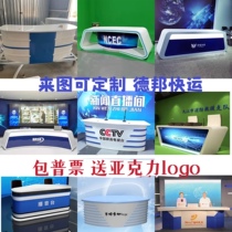 Paint studio anchor desk announcer desk host desk childrens school news studio desk television director desk