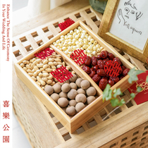 Happy Park early birth Noble tray four-grid candy dried fruit box wedding room decoration arrangement handbox wedding supplies