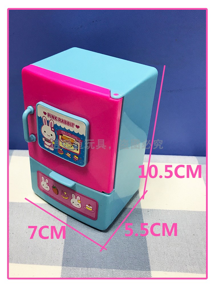 Chơi House Pink Rabbit Toy Princess Mini Tủ lạnh mô phỏng Nhà bếp Đặt bé gái búp bê búp bê búp bê
