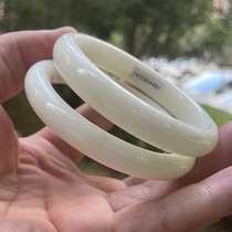 Chinese Valentines Day gift Shaanxi Lantian Jade Living Jade Gold Jadeite Bracelet Laokeng Jade Bracelet Womens Style with Certificate