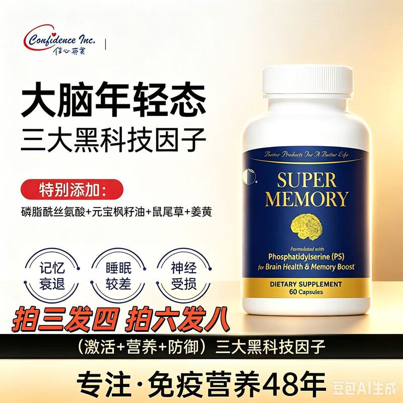 Confidence Confidence Pharmaceuticals Imported from the United States Memory and Brain Vitality 2Nd Generation Capsules [Neuroprotection]