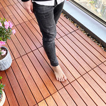 Outdoor Anticorrosive Wood Floor Terrace Terrace Yang Light House Bathroom Balcony Solid Wood Splicing Floor Free of keel self-laying