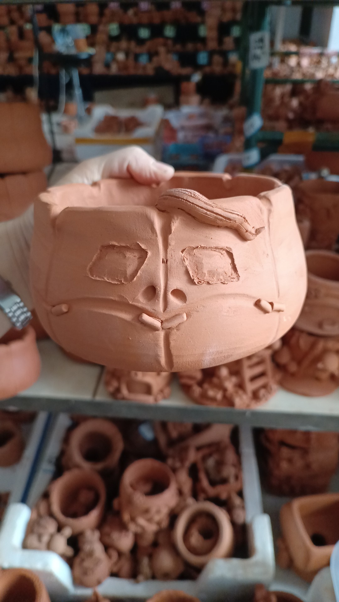 Pure handmade biscuit flower pot