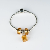 Металлический стеклянный бисер лануго, браслет, набор материалов, «сделай сам»