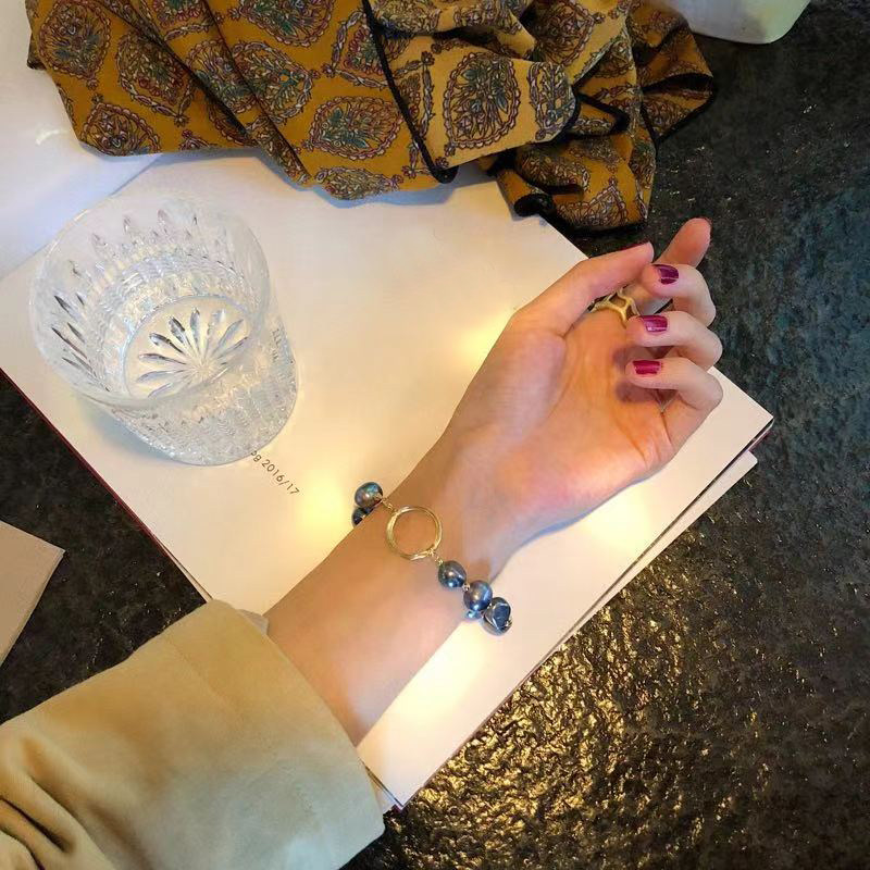 little joys925 silver gilded baroque pearl circle handmade female natural pearl small crowdsourced design