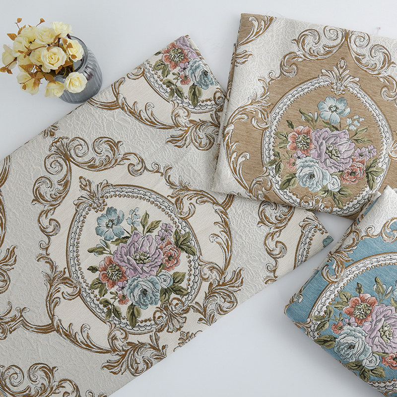 Anti-slip snow Neal sofa fabric jacquard fabric European style combined sofa cushion towels with pillow cover lavish art floating windows