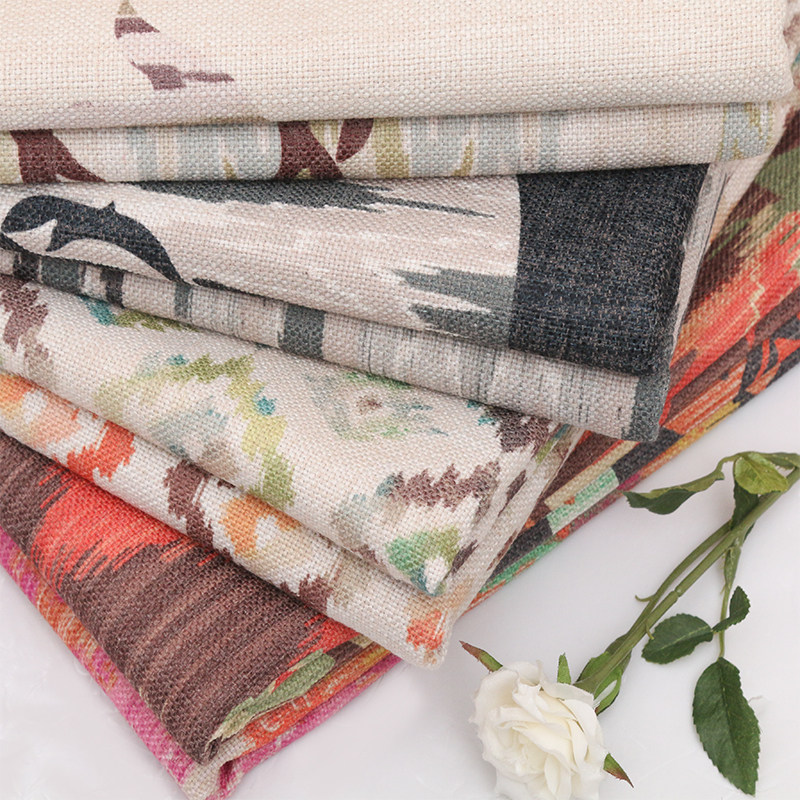 Thickened National Wind Bohemian Sofa Fabric Cushion Cover Printed Cotton Linen Dining Room Table Cloth Linen Fabric Decoration