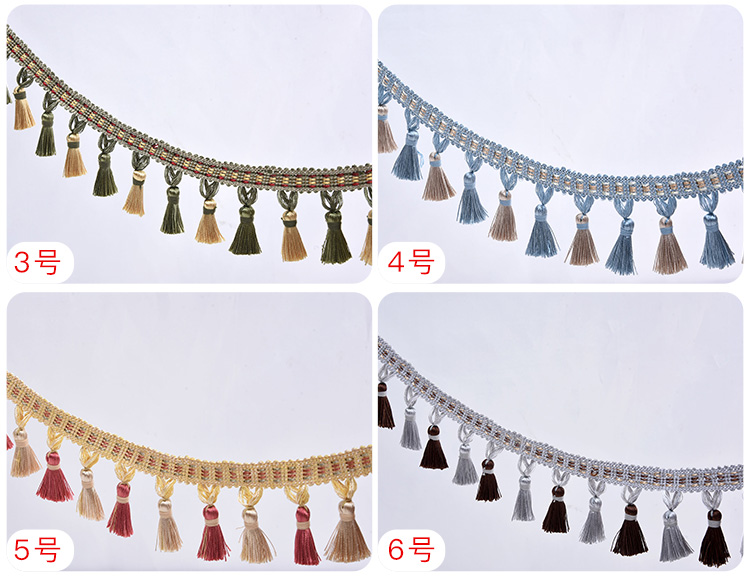 DIY handmade ren Châu Âu rèm ren tua treo tai hoe đầu sofa quần áo trang trí phụ kiện vải - Phụ kiện rèm cửa thanh treo rèm