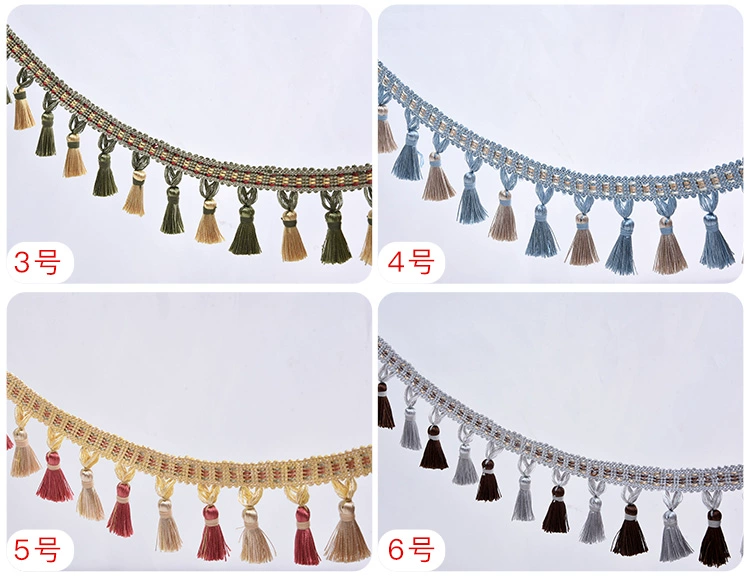 DIY handmade ren Châu Âu rèm ren tua treo tai hoe đầu sofa quần áo trang trí phụ kiện vải - Phụ kiện rèm cửa cây treo rèm cửa