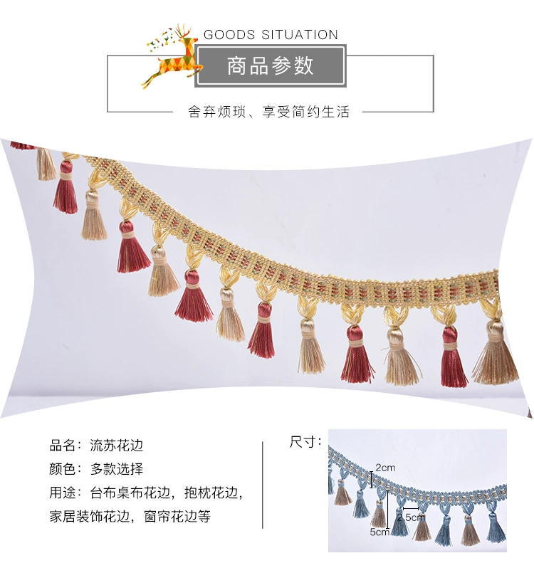 DIY handmade ren Châu Âu rèm ren tua treo tai hoe đầu sofa quần áo trang trí phụ kiện vải - Phụ kiện rèm cửa cây treo rèm cửa
