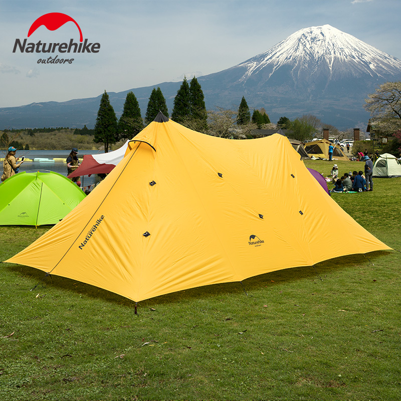 NH outdoor double A tower multi-person collective group large canopy tent Ultra-light 20D silicone anti-rain four seasons