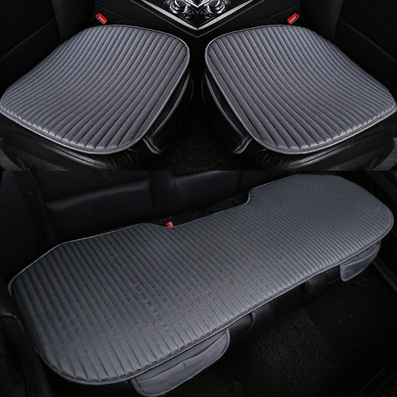 Buckwheat car seat cushion single-piece summer ice silk without backrest breathable three-piece rear row four seasons universal seat cover