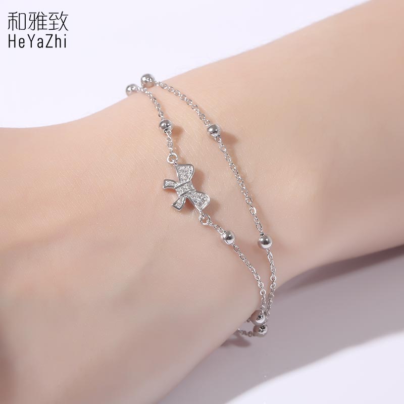 925 pure silver Japanese style light luxury love Han Han edition of simple personality fashion line girl young handdress