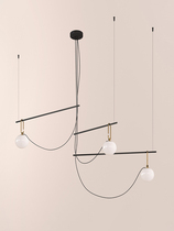 Italian Designer Prototype Room Cafeterie Dining Room Dining Room Dining Room Bedroom Bookroom Modern Minima Glass Chandelier