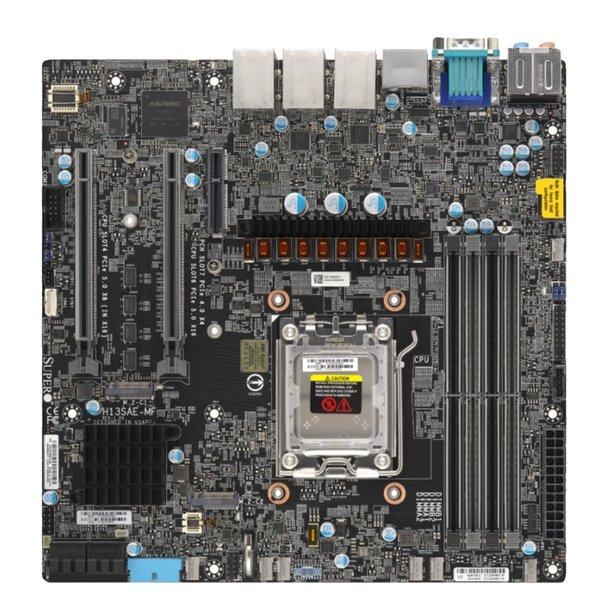 Поддерживает оперативную архитектуру Ryzen 7000 серии, DDR5 двухканальная, серверная материнская плата Micro-ATX Super Micro B650