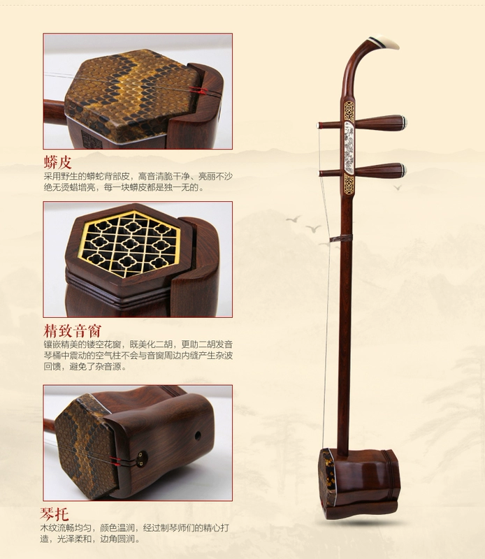 Nhạc cụ dây quốc gia cửa hàng erhu gỗ hồng đen erhu gửi Đài Loan túi hộp khu vực giới hạn - Nhạc cụ dân tộc