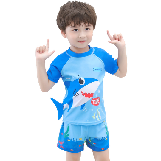 儿童泳衣男童泳裤中大童夏季分体游泳衣小宝宝速干温泉游泳套装备
