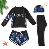 Детский купальник подходит для мужчин и женщин, солнцезащитный крем, раздельный лонгслив, быстросохнущий комбинезон, подходит для подростков