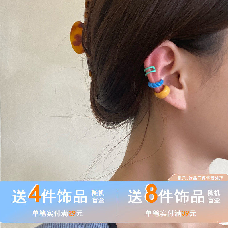 Summer new sweet and cute earbuds with fresh and colorful earrings C Words with no earrings and earrings for children 1689