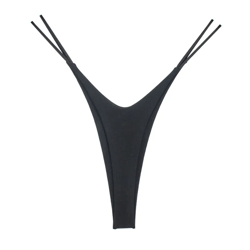[Private Post] Sexy High-Slit Thong Cotton Women's Double-Layer Bikini-Style Sports Dance Practice T-Pants