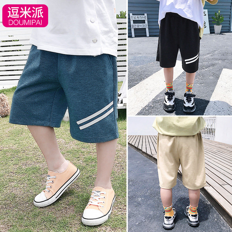 Boys' shorts summer thin section 2019 children's five-point outer wear Western style sports five-point pants baby all-match seven-point pants tide