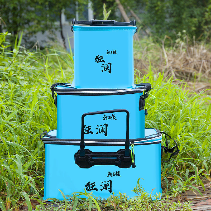 Dragon King hates live fish bucket fishing bucket thickened fish protection bucket folding bucket fish bucket fish bag bucket bucket hand washing bucket