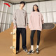 ANTA Sweatshirts for Men and Women Same Style 2024 Spring Simple Loose Velvet Round Neck Long Sleeve Pullover Outlet