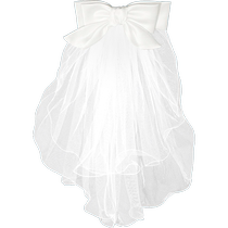 Certificate registration light veil photo props bow hair accessories female 2024 new bride proposal wedding headwear